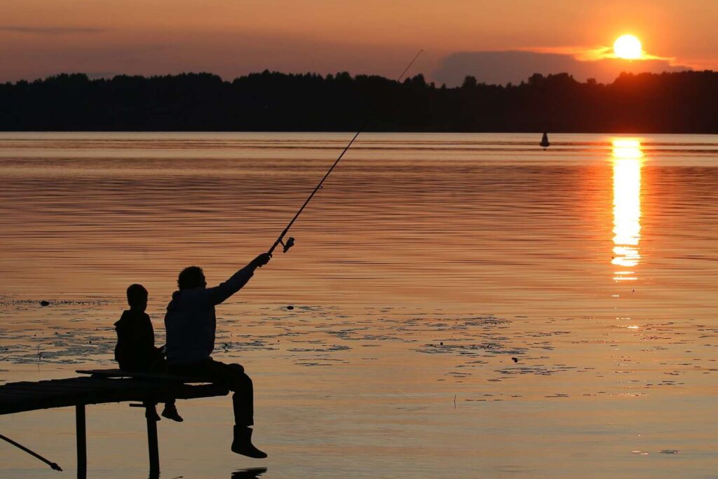 father and Son fishing